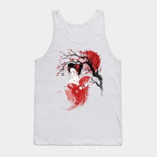 Red geisha Tank Top